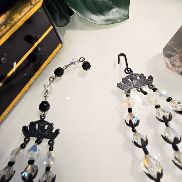 Vintage Glass Bead Art Deco-style Necklace - Picture 3 of 6